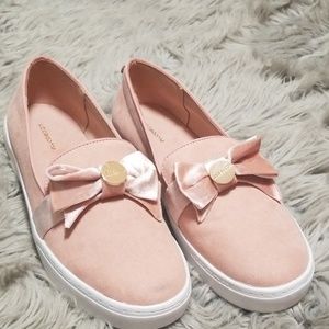 Pink Suede and Velvet flats